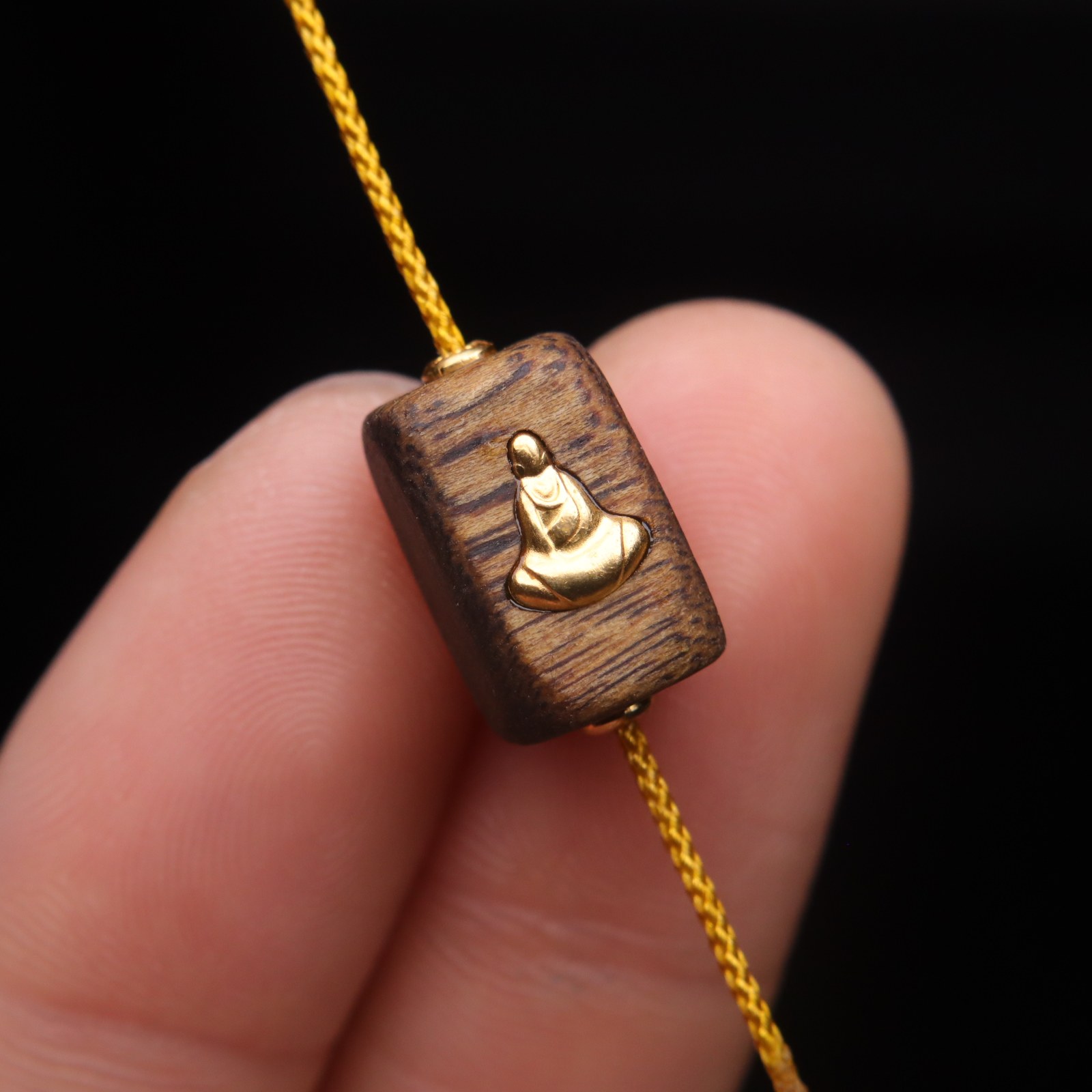 原创S925银镀金无相佛镶嵌天然沉香木桶珠散珠DIY配饰配珠配件,淘宝优惠券,粉丝福利购,淘宝优惠卷