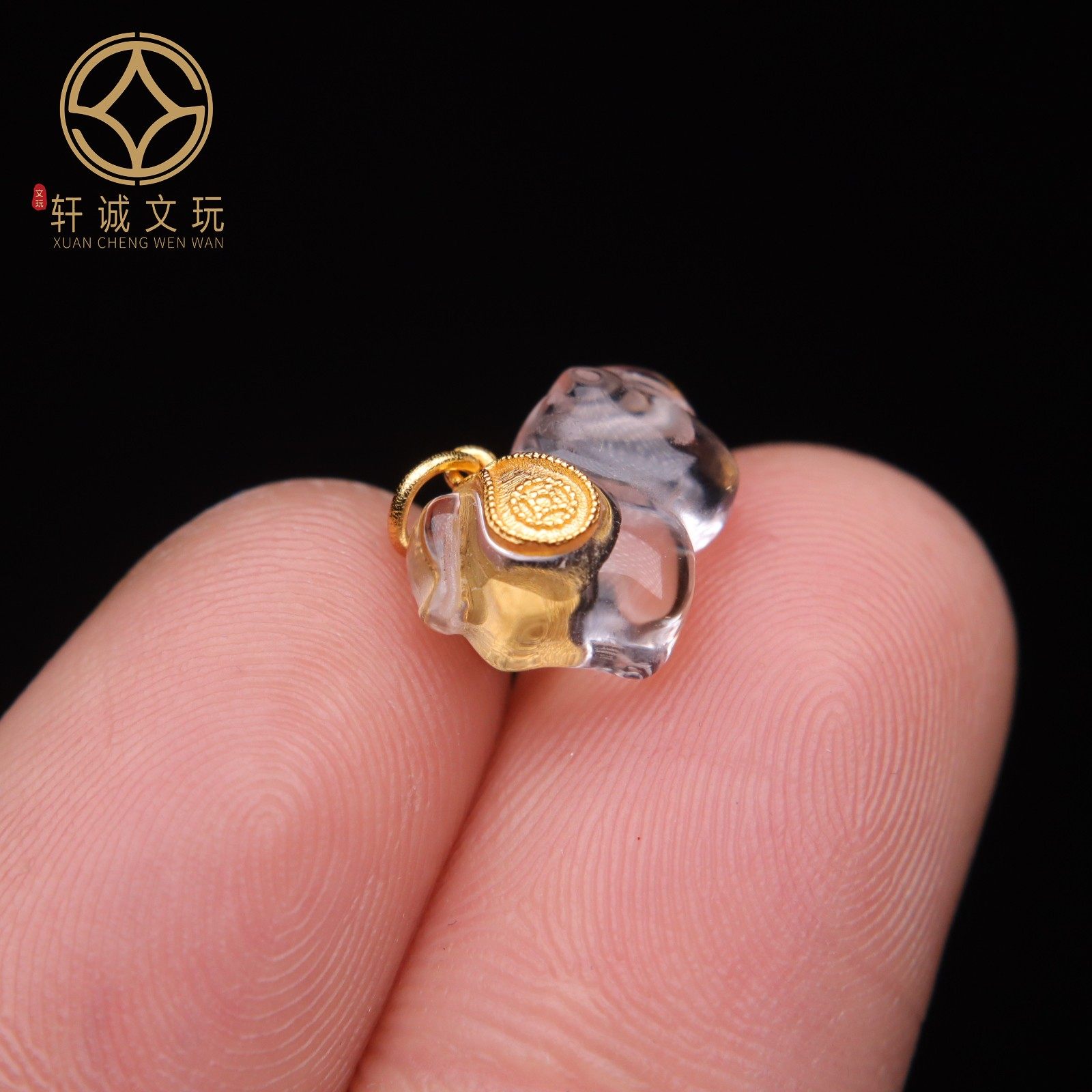 原创足银925银镀金镶嵌水晶马到成功顶腰珠手串diy文玩配饰配件,淘宝优惠券,粉丝福利购,淘宝优惠卷