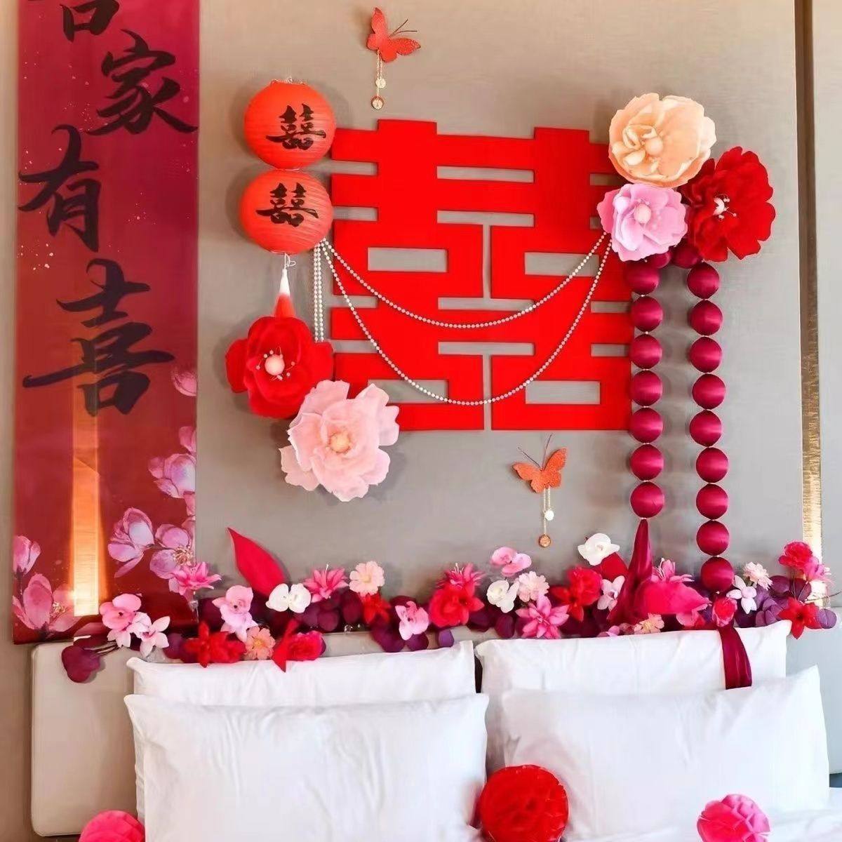 婚庆订婚宴婚房布置装饰婚庆泡沫球串布艺球串挂式背景墙布置装饰,淘宝优惠券,粉丝福利购,淘宝优惠卷