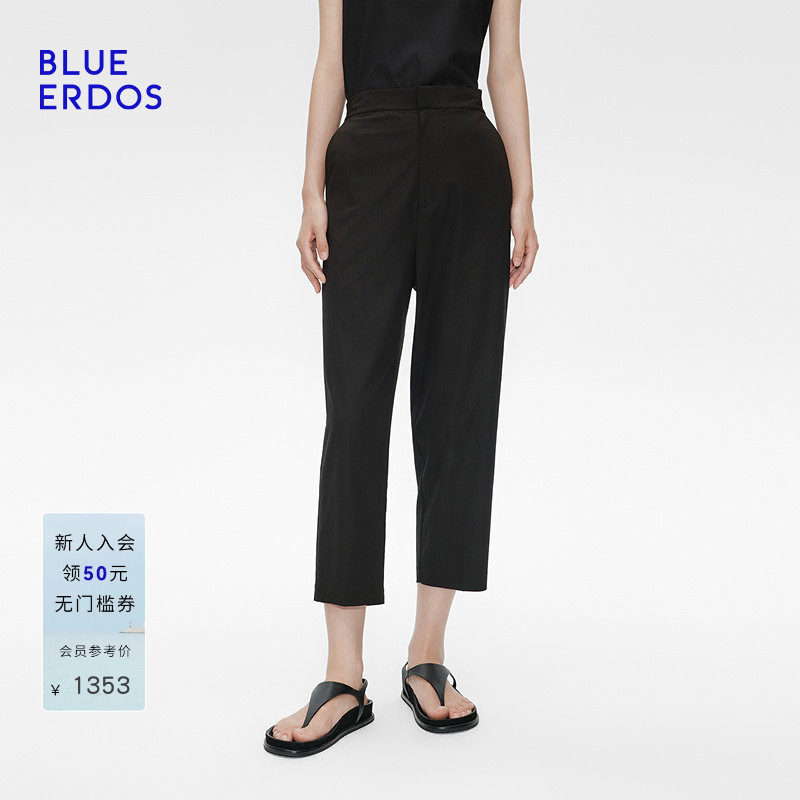 【桑蚕丝】BLUE ERDOS春季通勤直筒八分裤西装裤B255M1035