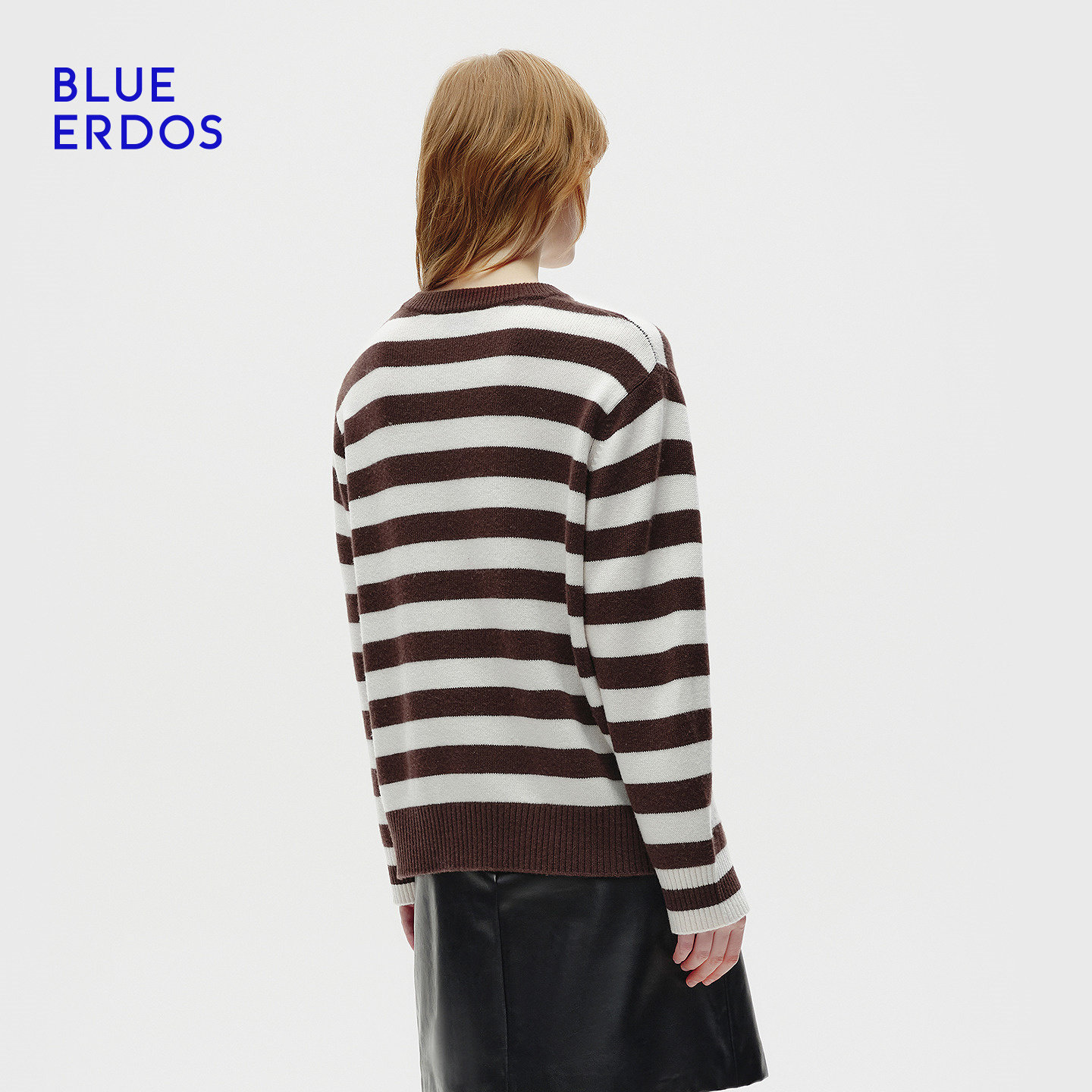 【孙千同款】BLUE ERDOS冬新复古休闲100%山羊绒圆领刺绣羊绒衫,淘宝优惠券,粉丝福利购,淘宝优惠卷