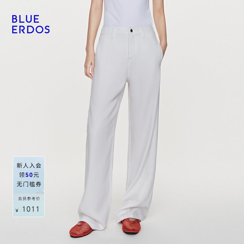 BLUE ERDOS2026夏季新品简约通勤垂坠感直筒阔腿西装裤B2265M118