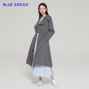 BLUE ERDOS女装 秋冬装外套气质通勤大翻领风衣外套女