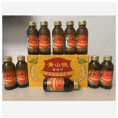 青山饮人参健康饮品一盒10瓶*5盒 - 图0