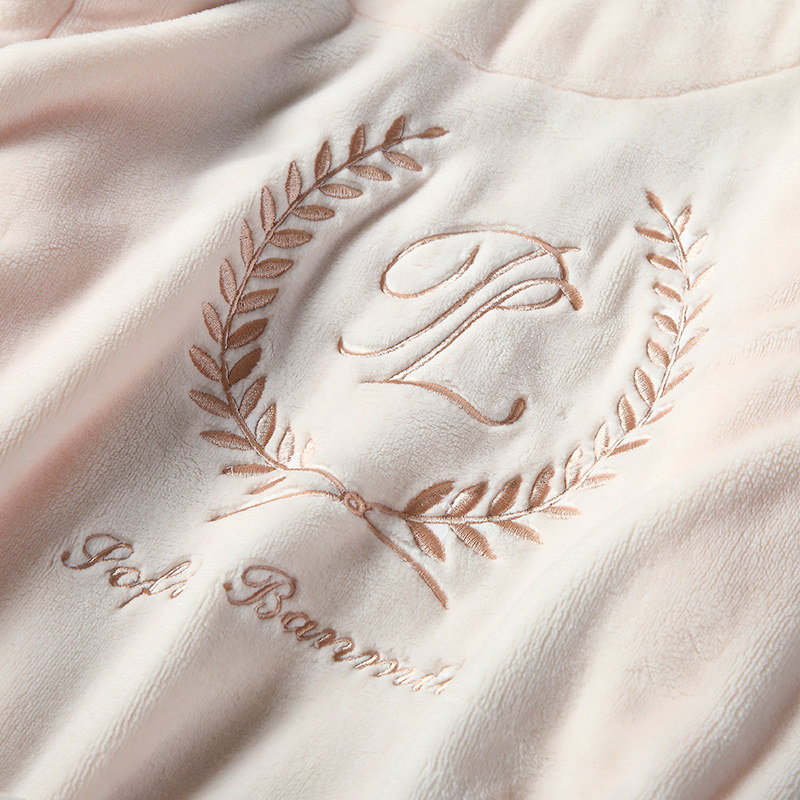 秋冬珊瑚绒加长款男士情侣带帽睡袍 班米蕾睡袍/浴袍