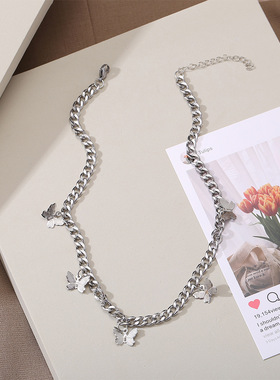 蝴蝶吊坠项链锁骨链锁骨链其他