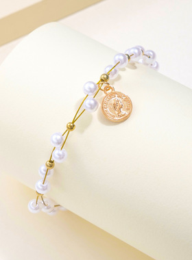 欧美缠绕珍珠手链珍珠手链其他