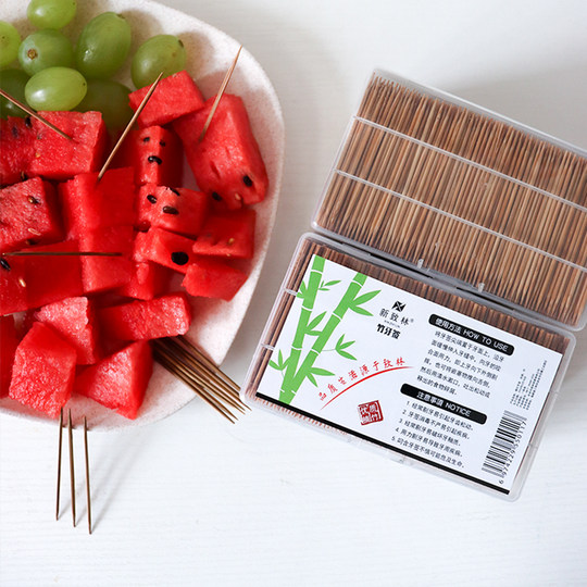 Household disposable double-pointed hotel high-end bamboo toothpicks