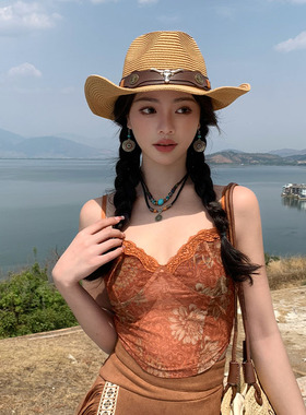 草帽出游男女春夏秋防紫外线
