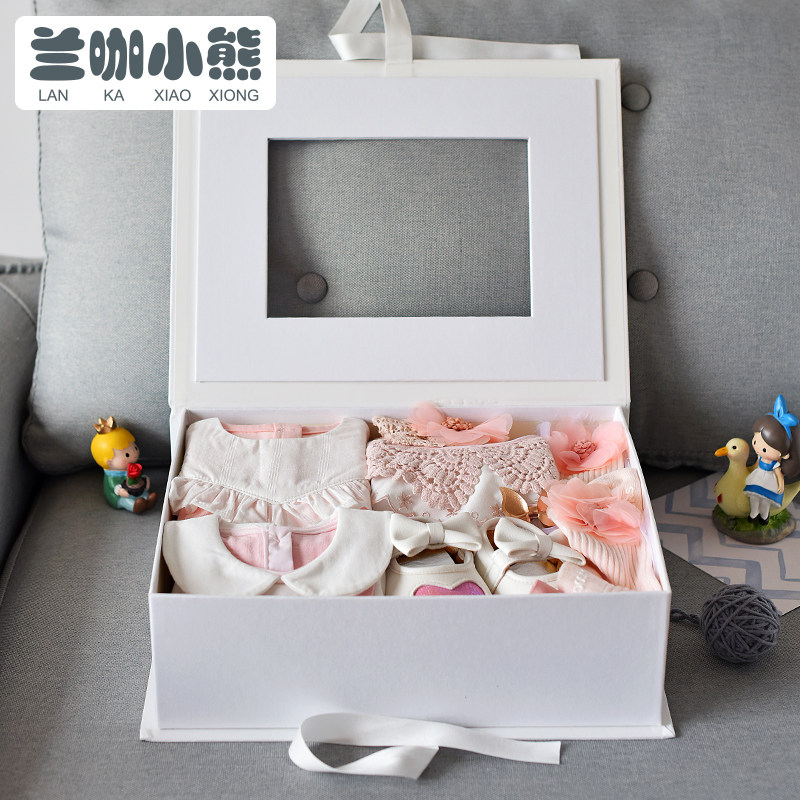 新生婴儿礼盒春秋纯棉 兰咖小熊婴儿礼盒
