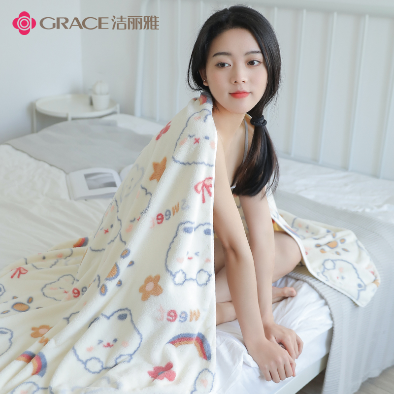 洁丽雅浴巾女士家用男比纯棉吸水速干2025新款裹巾大人毛巾三件套