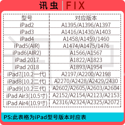 适用讯虫电池iPad2 3 4 5 6 7 8 9 2017 2018 Air2平板A1822 10.2-图0