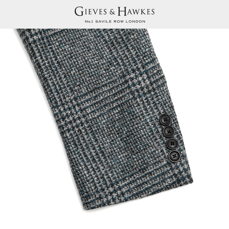 GIEVES&HAWKES/君皇仕GH男士羊毛混纺商务休闲毛呢大衣G4001E1071 - 图2