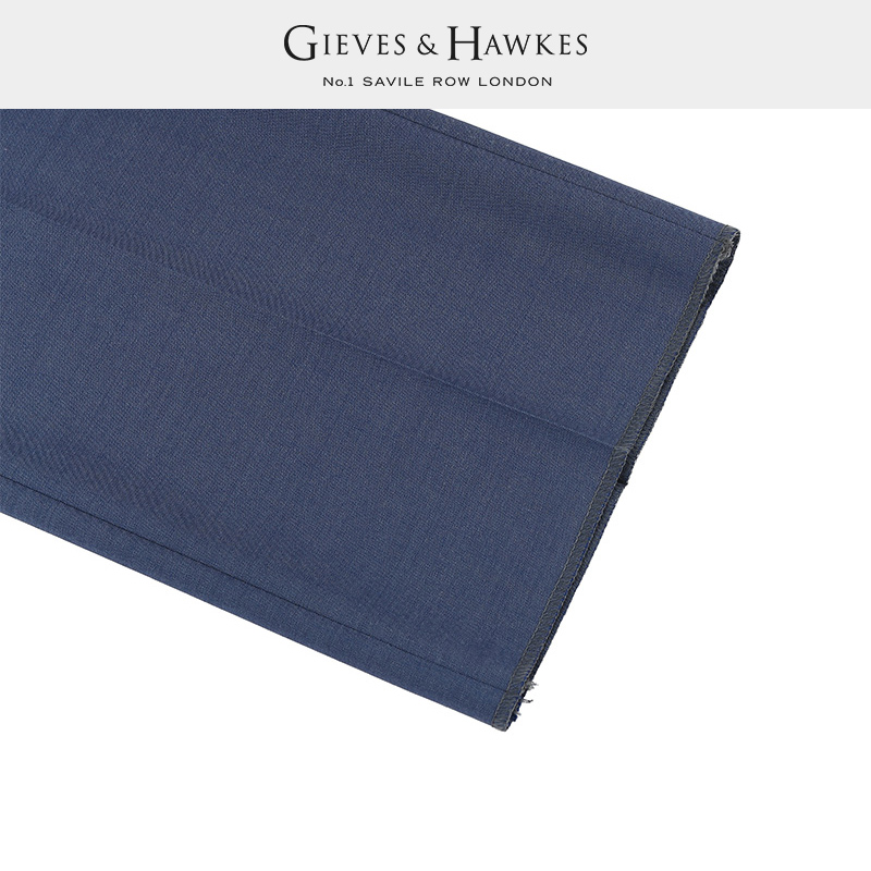 GIEVES&HAWKES/君皇仕GH男士蓝色直筒西裤商务休闲长裤G4535EI011 - 图2