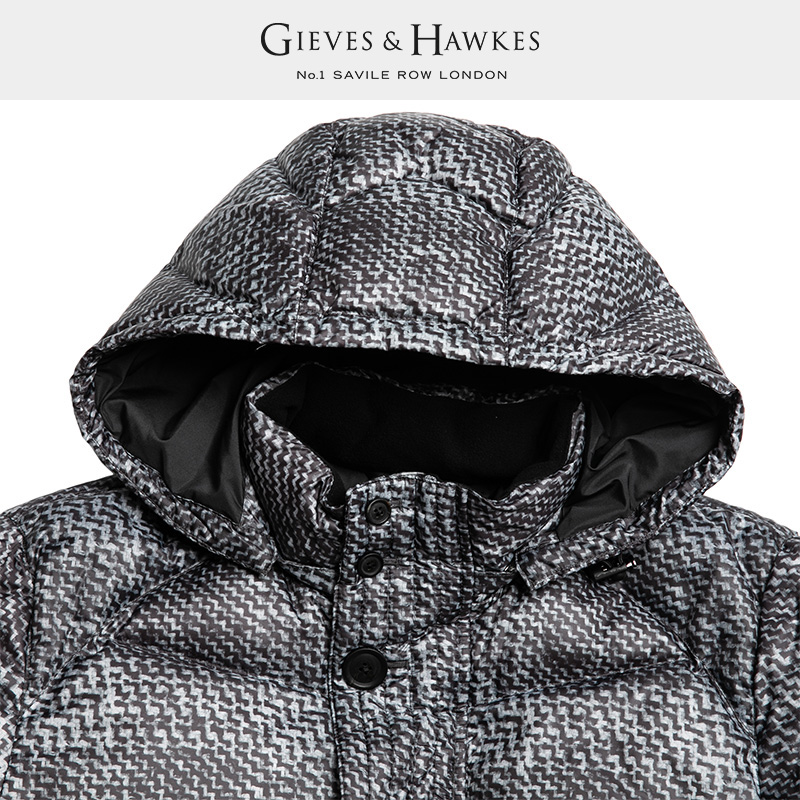 GIEVES&HAWKES/君皇仕GH可脱卸帽休闲鸭绒夹克羽绒服G40J7E1021 - 图1