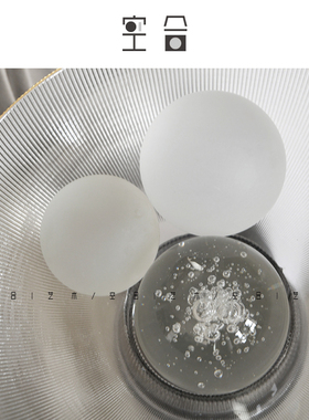 轻奢风气泡透明几何售楼处水晶球