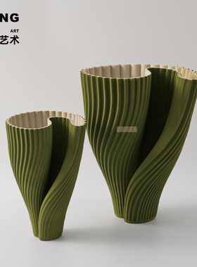 空合3D打印纯色陶瓷花瓶