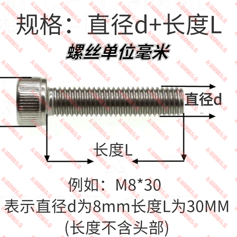 304不锈钢内六角螺栓 M4M5M6M8品质杯头螺钉DIN912滚花圆柱头螺丝