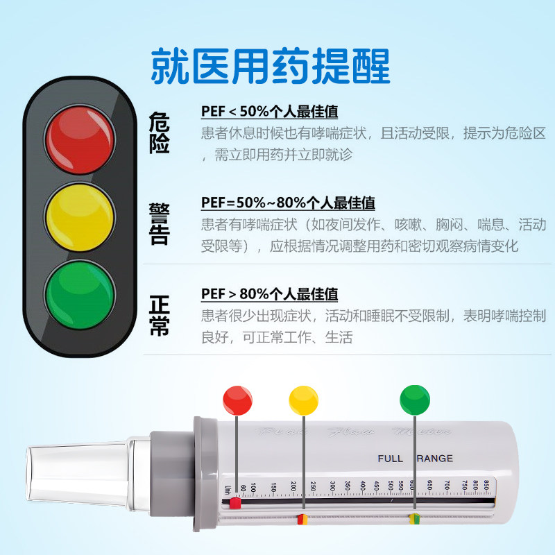 科卡峰速仪呼气峰流速仪肺活量哮喘嘴吹呼气肺功能监测成人儿童
