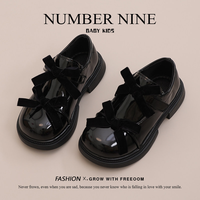 女童公主鞋2025春秋新款童鞋小女孩英伦小皮鞋女宝浅口单鞋豆豆鞋,淘宝优惠券,粉丝福利购,淘宝优惠卷