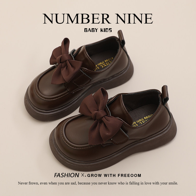 女童公主鞋2023春秋新款童鞋小女孩英伦小皮鞋女宝浅口单鞋豆豆鞋,淘宝优惠券,粉丝福利购,淘宝优惠卷