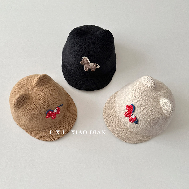 儿童帽子男童秋冬季马年新款毛呢保暖鸭舌帽男童女宝宝穿搭编织帽,淘宝优惠券,粉丝福利购,淘宝优惠卷