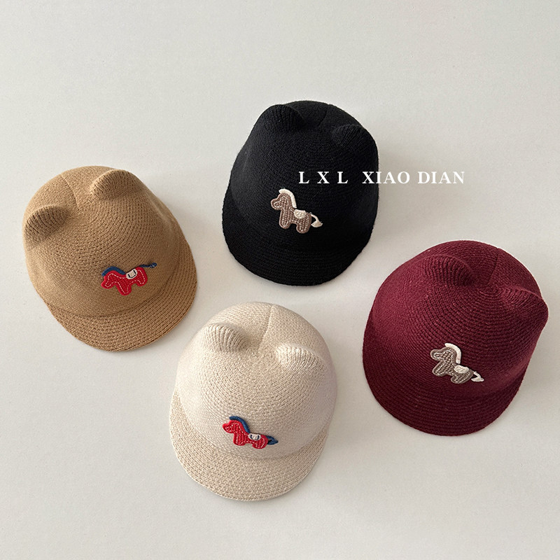 儿童帽子男童秋冬季马年新款毛呢保暖鸭舌帽男童女宝宝穿搭编织帽,淘宝优惠券,粉丝福利购,淘宝优惠卷