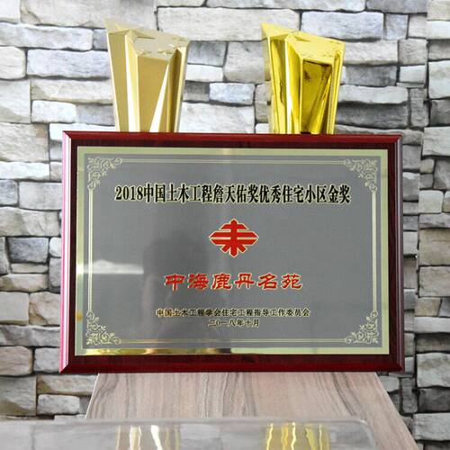 各类工程建筑单位颁奖国优金属奖状詹天佑奖章鲁班奖小金人奖牌 - 图2