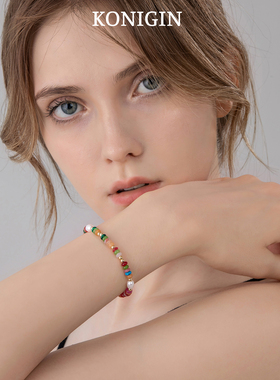 淡水珍珠串珠手链女天然石手饰品