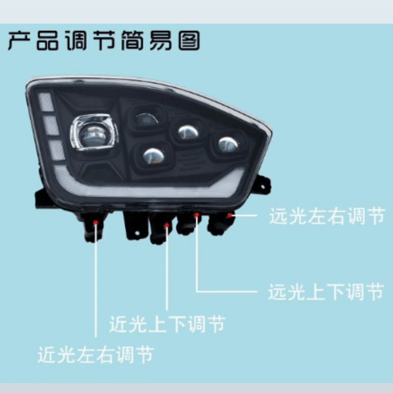 适用于欧曼EST前大灯总成超亮全LED五透镜H5前照灯配件改装前杠灯 - 图2
