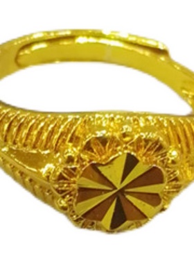 网红金戒指道具表演玉石银色拍摄