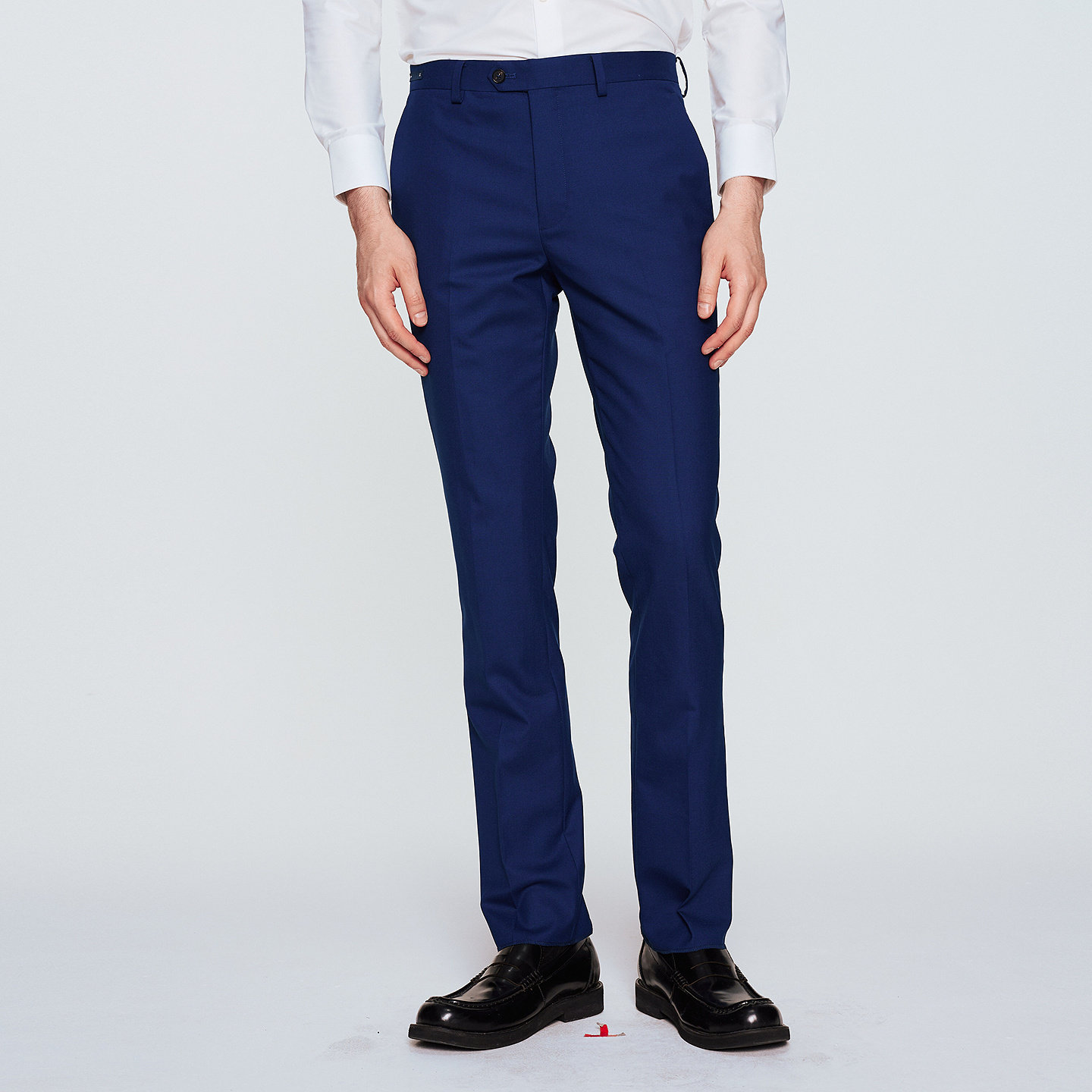 JODOLL乔顿男士绵羊毛西裤商务休闲深蓝色修身弹力直筒百搭单西裤,淘宝优惠券,粉丝福利购,淘宝优惠卷