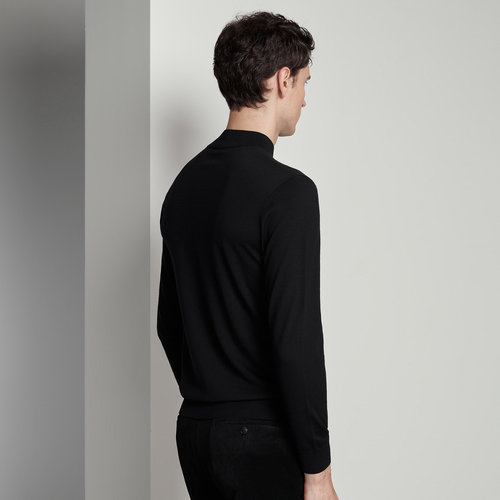 JODOLL乔顿多色羊毛衫男士商务休闲半高领山羊绒绵羊毛打底针织衫 - 图3