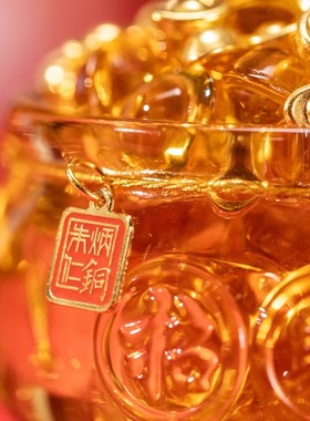 朱炳仁铜中国风办公桌聚宝盆摆件