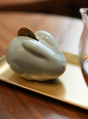 汝山明汝瓷摆件中式茶室开片冰裂