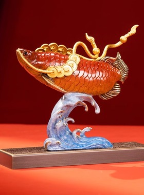 朱炳仁铜黄铜玄关书房装饰摆件