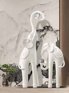 入户玄关客厅落地大象摆件装饰品