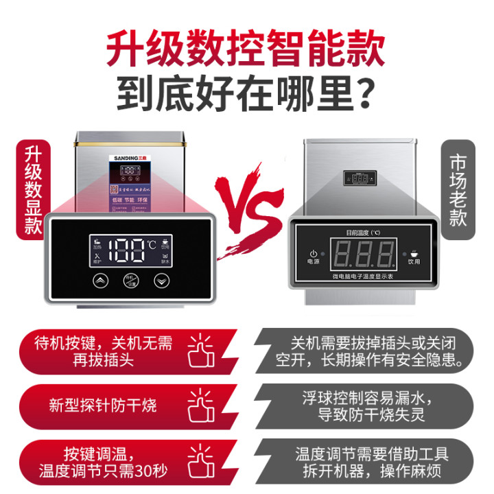 三鼎全自动开水器商用开水机工地电热烧水器学校大容量热水箱工厂 - 图0