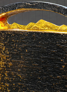 庭院会所造景中式风鱼池水幕墙