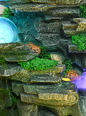 中式风假山景观大型门厅装饰品