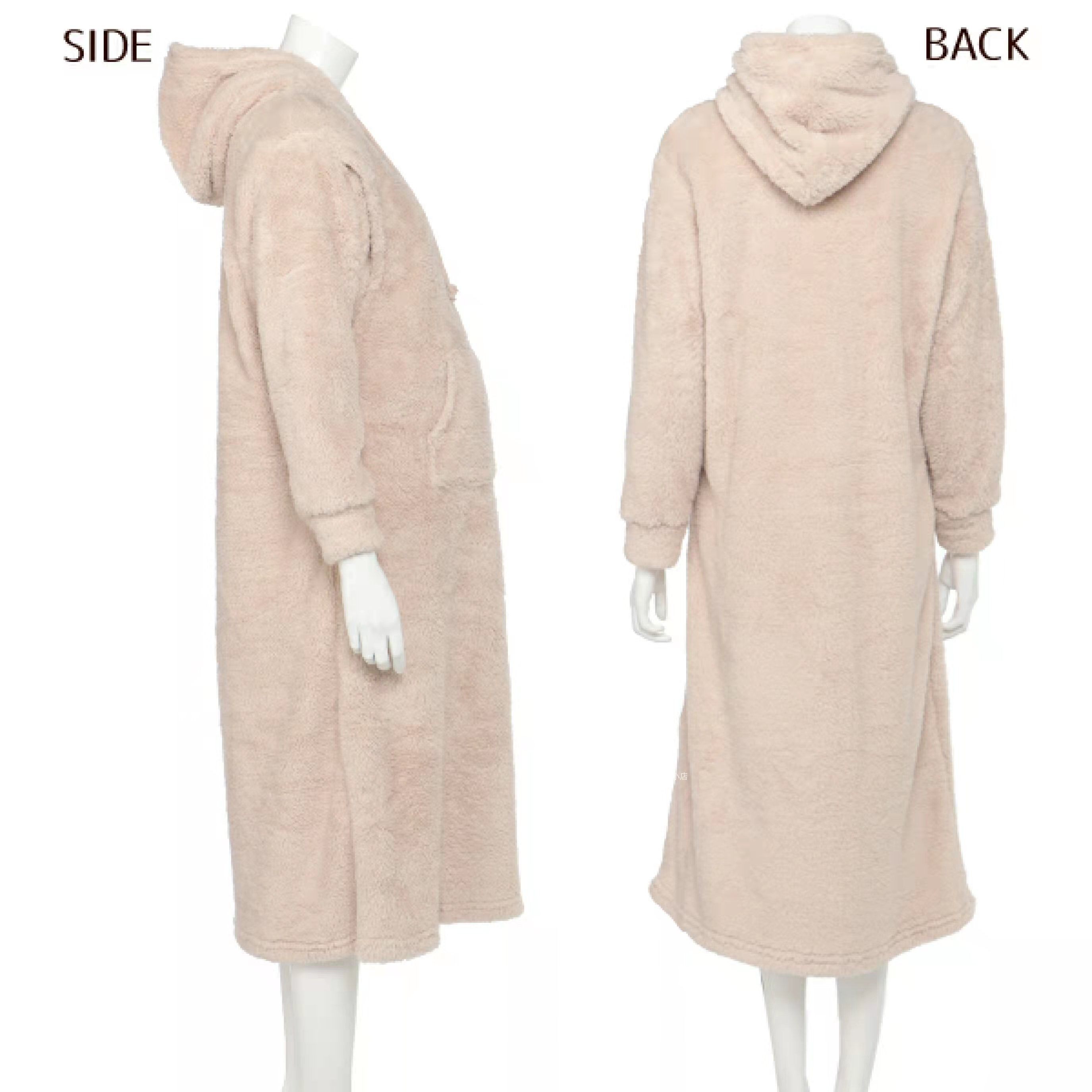 日单西家羊羔绒孕妇睡衣秋冬加厚珊瑚绒哺乳月子服喂奶家居服长裙,淘宝优惠券,粉丝福利购,淘宝优惠卷