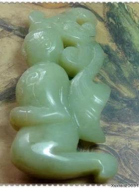 开门老件新疆和田玉黄口料宝玉府上遇贵人摆件附证书