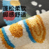 Dajiang ins cartoon black cat strip bedside carpet
