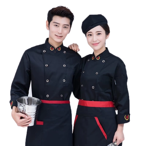 Шеф -повара рабочая одежда мужская короткая кафетерий упорно трудна -Выполнить высокий западный кухонный отель кухня Hot Pot Restaurant Restor