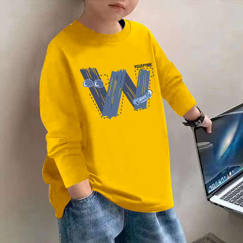 春季长袖纯棉打底衫男童装潮流圆领休闲炸街内搭薄款春装上衣童装,淘宝优惠券,粉丝福利购,淘宝优惠卷