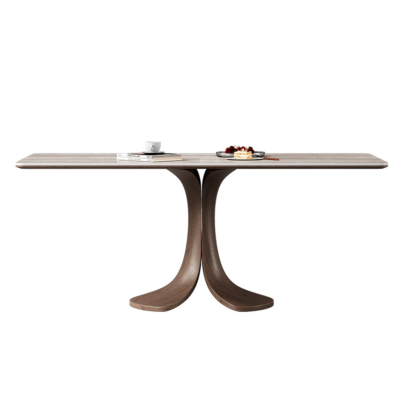 梵创 岩板实木餐桌长方形小户型现代简约全托哑光洞石岩板餐桌椅,淘宝优惠券,粉丝福利购,淘宝优惠卷