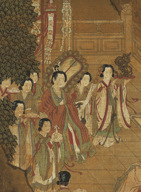 宋刘松年瑶池献寿图仿古国画复制