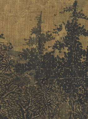 新版范宽溪山行旅图山水画临摹