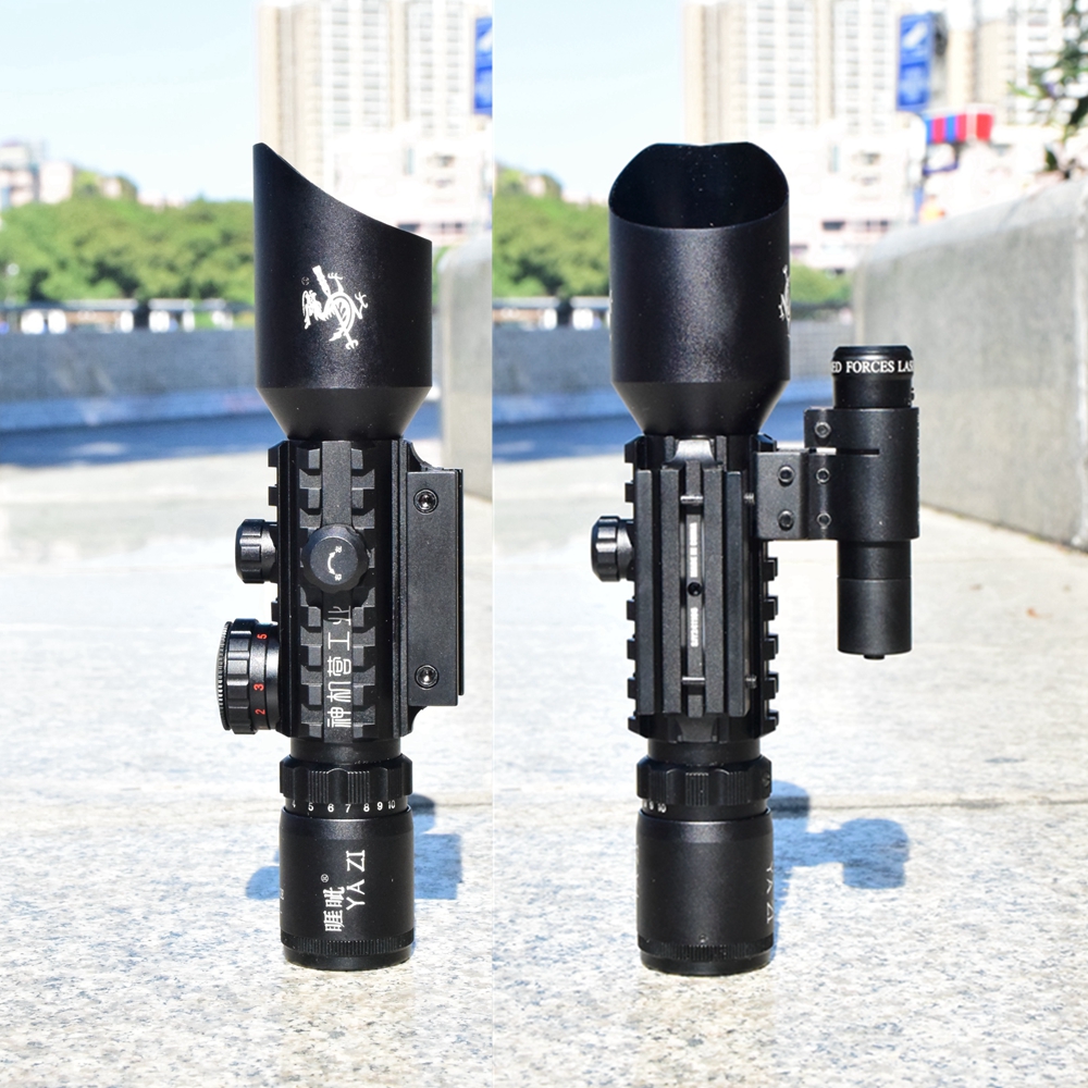 3-10倍红激光一体高清十字瞄准镜望远镜模型器光学弹弓玩具备件 - 图1