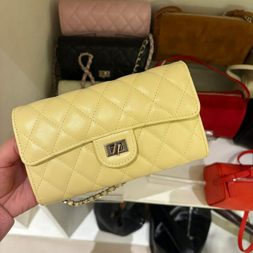 小香风零钱手机包百搭迷你小方包高级感单肩斜挎包通勤菱格链条包 - 图3